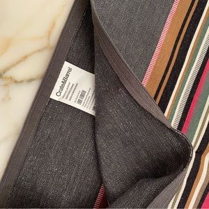 Crate & Barrel striped kidney pillow casing